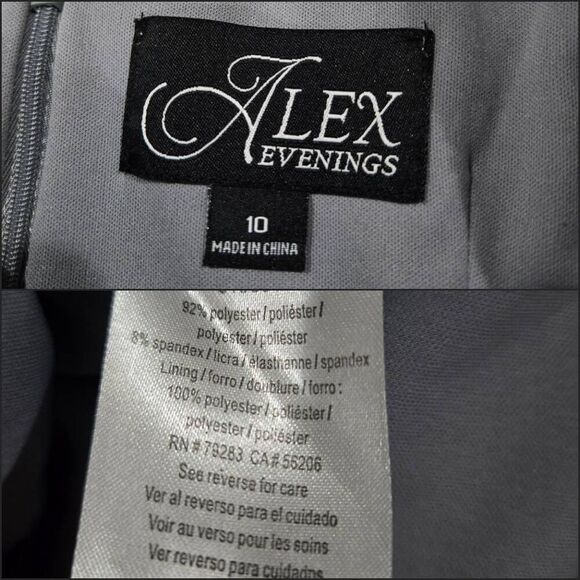 Alex Evening Cold Shoulder Sequin A-line Dress(C036)-Size 10 for Women - Picture 8 of 11